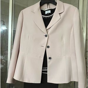 Tahari two piece chocolate and pink pantsuit